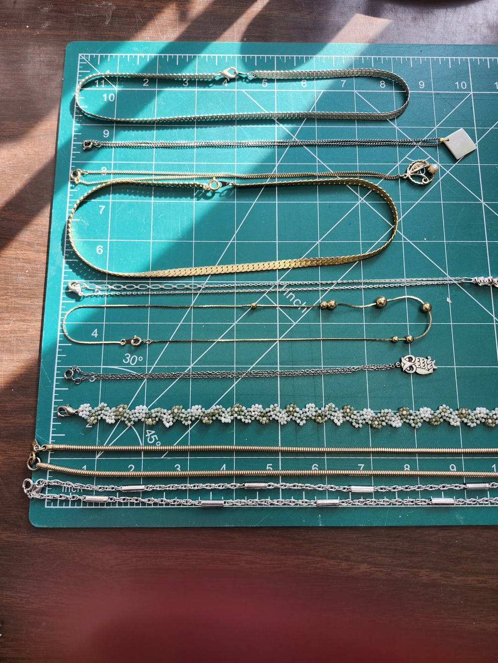 Gold and Silver Mixed Metal Women’s Necklace Lot, Some Signef